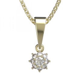 BG zlatý přívěšek 886 Žluté zlato - 585 Diamant