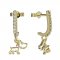 BeKid, Gold kids earrings -1159 - Switching on: English, Metal: Yellow gold 585, Stone: Light blue cubic zircon