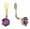 BeKid Gold earrings components 5 - Metal: Yellow gold 585, Stone: Pink cubic zircon