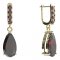 BG drop stone earring 429-96 - Metal: Silver 925 - rhodium, Stone: Garnet