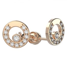 BG zlaté náušnice 1579 Růžové zlato 585 (30-90dní) Diamant