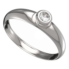 BG zlatý diamantový prstýnek 550 T Bílé zlato - 585 Diamant lab-grown