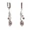 BG earring pearl 537-P93 - Metal: Silver 925 - ruthenium, Stone: Garnet and pearl