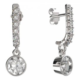 BG zlaté náušnice 724 Bílé zlato - 585 Diamant