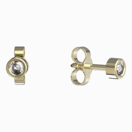 BG zlaté náušnice 767 Žluté zlato - 585 Diamant