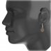 BG drop stone earring 186-93 - Metal: Silver 925 - rhodium, Stone: Garnet