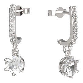 BeKid dětské náušnice 1295 Bílé zlato - 585 Diamant