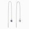 BeKid, Gold kids earrings -101 - Switching on: Pendant hanger, Metal: White gold 585, Stone: Pink cubic zircon