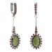 BG earring oval 507-B93 - Metal: Silver 925 - rhodium, Stone: Garnet