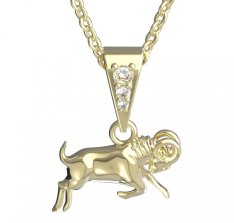 BG zlatý přívěšek Beran 040 Žluté zlato - 585 Diamant