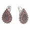 BG  earring 187-R7 drop stone - Metal: Silver 925 - rhodium, Stone: Garnet
