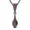 BG garnet pendant 637 - Metal: Silver 925 - rhodium, Handle: Handle 0, Stone: Moldavit and garnet