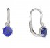 BeKid, Gold kids earrings -1294 - Switching on: Brizura 0-3 roky, Metal: White gold 585, Stone: Dark blue cubic zircon