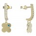 BeKid, Gold kids earrings -828 - Switching on: Pendant hanger, Metal: Yellow gold 585, Stone: Light blue cubic zircon