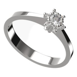 BG zlatý prstýnek 765 Bílé zlato - 585 Diamant