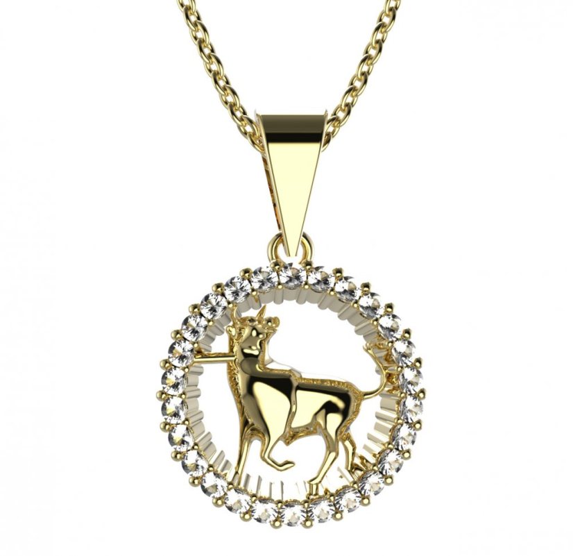BeKid dětský zlatý přívěsek 045 býk Žluté zlato - 585 Diamant