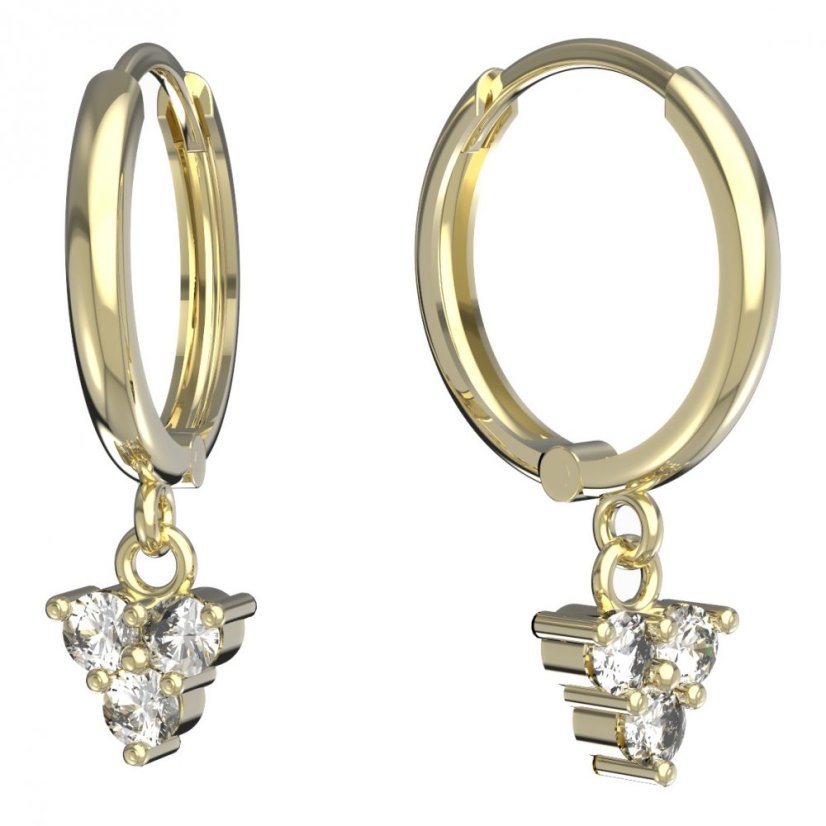 BeKid dětské náušnice 776 Žluté zlato - 585 Diamant