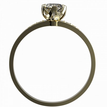 BG zlatý prsten s diamanty 872 J - Kov: Žluté zlato 585, Kámen: Diamant lab-grown