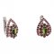 BG earring oval 517-90 - Metal: Silver 925 - rhodium, Stone: Garnet