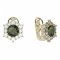 BG  earring 230-R7 circular - Metal: Silver 925 - rhodium, Stone: Garnet
