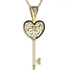 BG zlatý (stříbrný) klíček 611 Stříbro 925 - pozlacené Bílý kubický zirkon