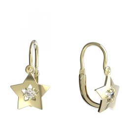 BeKid dětské náušnice hvězdička 824 Žluté zlato - 585 Diamant