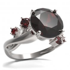 BG кольцо с круглым каменем 475-P