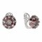 BG  earring 472-R7 circular - Metal: Silver 925 - rhodium, Stone: Garnet