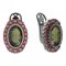 BG  earring 523-R7 oval - Metal: Silver 925 - rhodium, Stone: Garnet