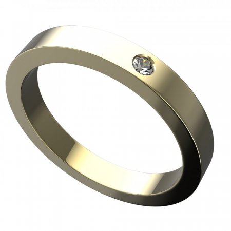 BG zlatý snubní prsten 655/m17 - Kov: Žluté zlato 585, Kámen: Bílý kubický zirkon