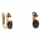 BG earring oval 478-87 - Metal: Silver 925 - rhodium, Stone: Garnet