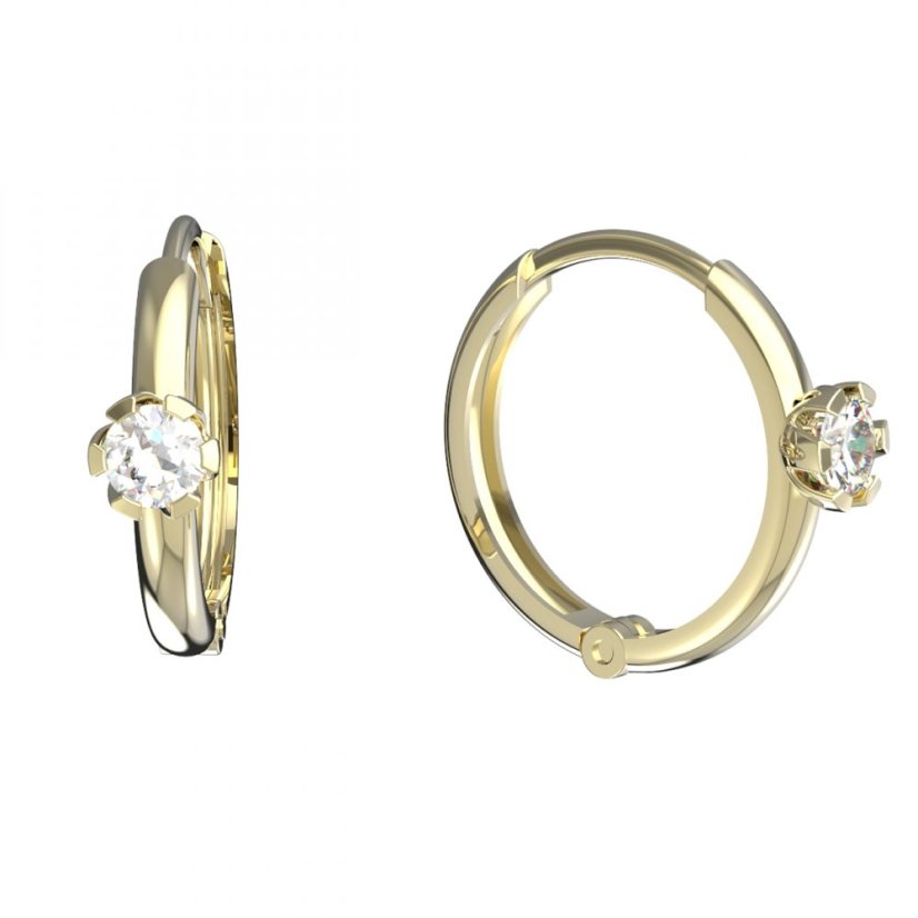 BeKid dívčí zlaté náušnice 1299-869 Žluté zlato - 585 Diamant
