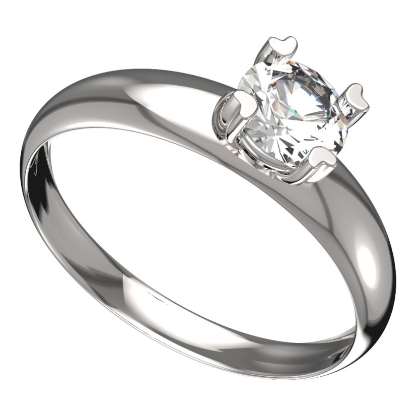 BG zlatý prstýnek 885 T Bílé zlato - 585 Diamant