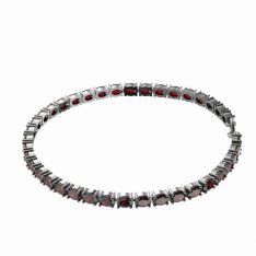 BG náramek 688 Stříbro 925 - ruthenium (30-90dní) Granát