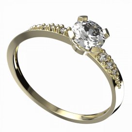 BG zlatý diamantový prstýnek 558 D Žluté zlato - 585 Diamant lab-grown