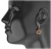 BG circular earring 457-96 - Metal: Silver 925 - ruthenium, Stone: Garnet