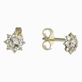 BG zlaté náušnice 886 Žluté zlato - 585 Diamant