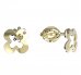 BeKid, Gold kids earrings -849 - Switching on: Screw, Metal: Yellow gold 585, Stone: Red cubic zircon
