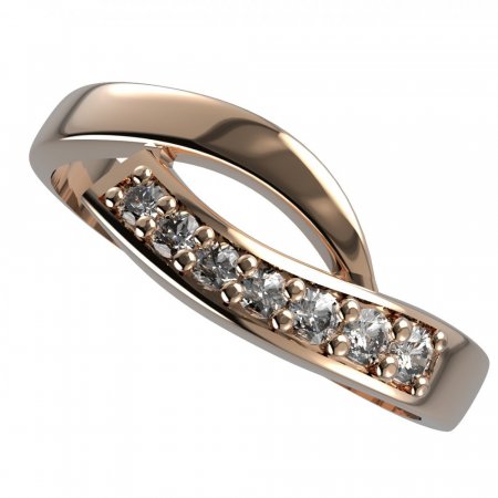 BG zlatý diamantový prsten 918 - Kov: Žluté zlato 585, Kámen: Diamant lab-grown