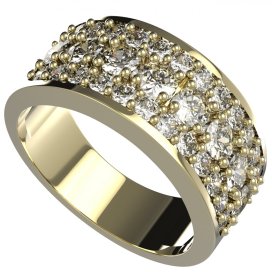 BG zlatý diamantový prstýnek 268 Žluté zlato - 585 Diamant lab-grown