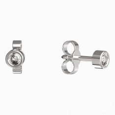 BG zlaté náušnice 767 Bílé zlato - 585 Diamant