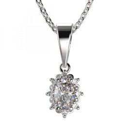 BG zlatý přívěšek  953 Bílé zlato - 585 Diamant