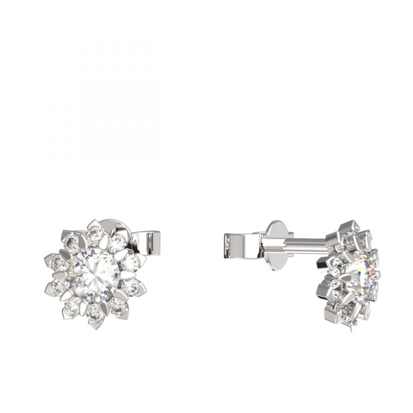BeKid dětské náušnice 987 Bílé zlato - 585 Diamant