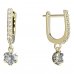 BeKid, Gold kids earrings -870 - Switching on: Brizura 0-3 roky, Metal: Yellow gold 585, Stone: White cubic zircon