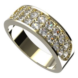 BG zlatý prstýnek 459 Žluté zlato - 585 Diamant