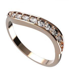 BG zlatý diamantový prstýnek 816 Růžové zlato 585 (30-90dní) Diamant lab-grown