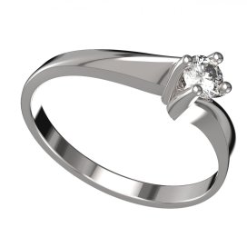 BG zlatý prstýnek 1438 /zásnubní/ Bílé zlato - 585 Diamant