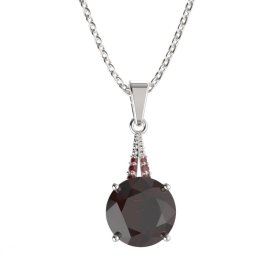 BG přívěs kruhového tvaru 475-G Stříbro 925 - rhodium Granát