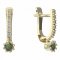 BG moldavit earrings -554 - Switching on: Hanger clip A, Metal: Yellow gold 585, Stone: Moldavite