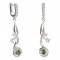 BG earring circular 541-P93 - Metal: Silver 925 - rhodium, Stone: Garnet